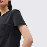 Embroidered Pocket T-Shirt Dress