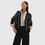 Embroidered Long-Sleeve Cardigan