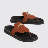 Empire Sandals in Brun Amourette