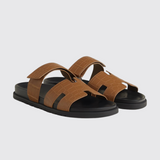 Chypre Sandals in Brun Fumé