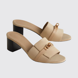 Gigi 50 Sandals in Beige Lin