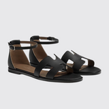 Santorini Sandals in Noir
