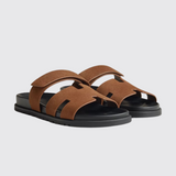 Chypre Sandals in Brun Fumé