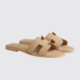 Oran Sandals in Beige Lin
