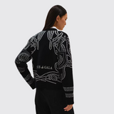 Embroidered Long-Sleeve Cardigan