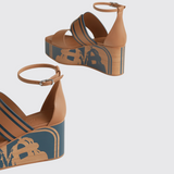 Kalis 35 Sandals in Naturel/Bleu Turquin