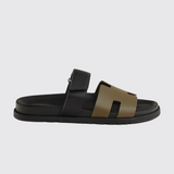 Chypre Sandals in Vert Toundra/Noir