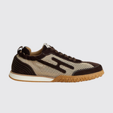 Jet Sneakers in Beige Lin / Marron Ébène