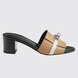 Gigi 50 Sandals in Beige Natura/Blanc