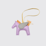 Handmade Charm in Lilac/Gray/Yellow