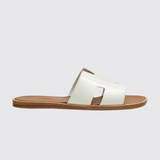 Izmir Sandals in Blanc / Naturel