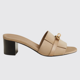 Gigi 50 Sandals in Beige Lin