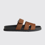 Chypre Sandals in Brun Fumé