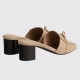 Gigi 50 Sandals in Beige Lin