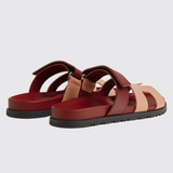 Chypre Sandals in Beige Perlino/Rouge H