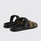 Chypre Sandals in Vert Toundra/Noir