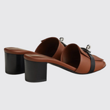 Gigi 50 Sandals in Gold/Noir