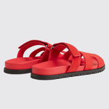 Chypre Sandals in Rose Vermillon
