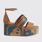 Kalis 35 Sandals in Naturel/Bleu Turquin
