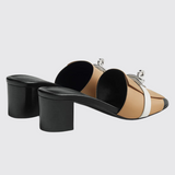 Gigi 50 Sandals in Beige Natura/Blanc