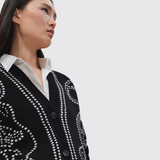 Embroidered Long-Sleeve Cardigan