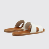 Izmir Sandals in Blanc / Naturel