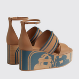 Kalis 35 Sandals in Naturel/Bleu Turquin