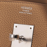 Birkin 30 in Ecru & Toile Biscuit
