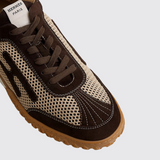 Jet Sneakers in Beige Lin / Marron Ébène