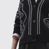 Embroidered Long-Sleeve Cardigan