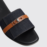 Giulia Sandals in Bleu Brut/Naturel