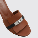 Gigi 50 Sandals in Gold/Noir