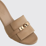 Gigi 50 Sandals in Beige Lin