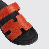 Chypre Sandals in Orange Nacarat