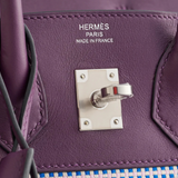 Birkin 25 in Cassis/Mauve Sylvestre/Ecru