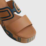 Kalis 35 Sandals in Naturel/Bleu Turquin