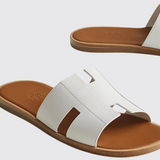 Izmir Sandals in Blanc / Naturel