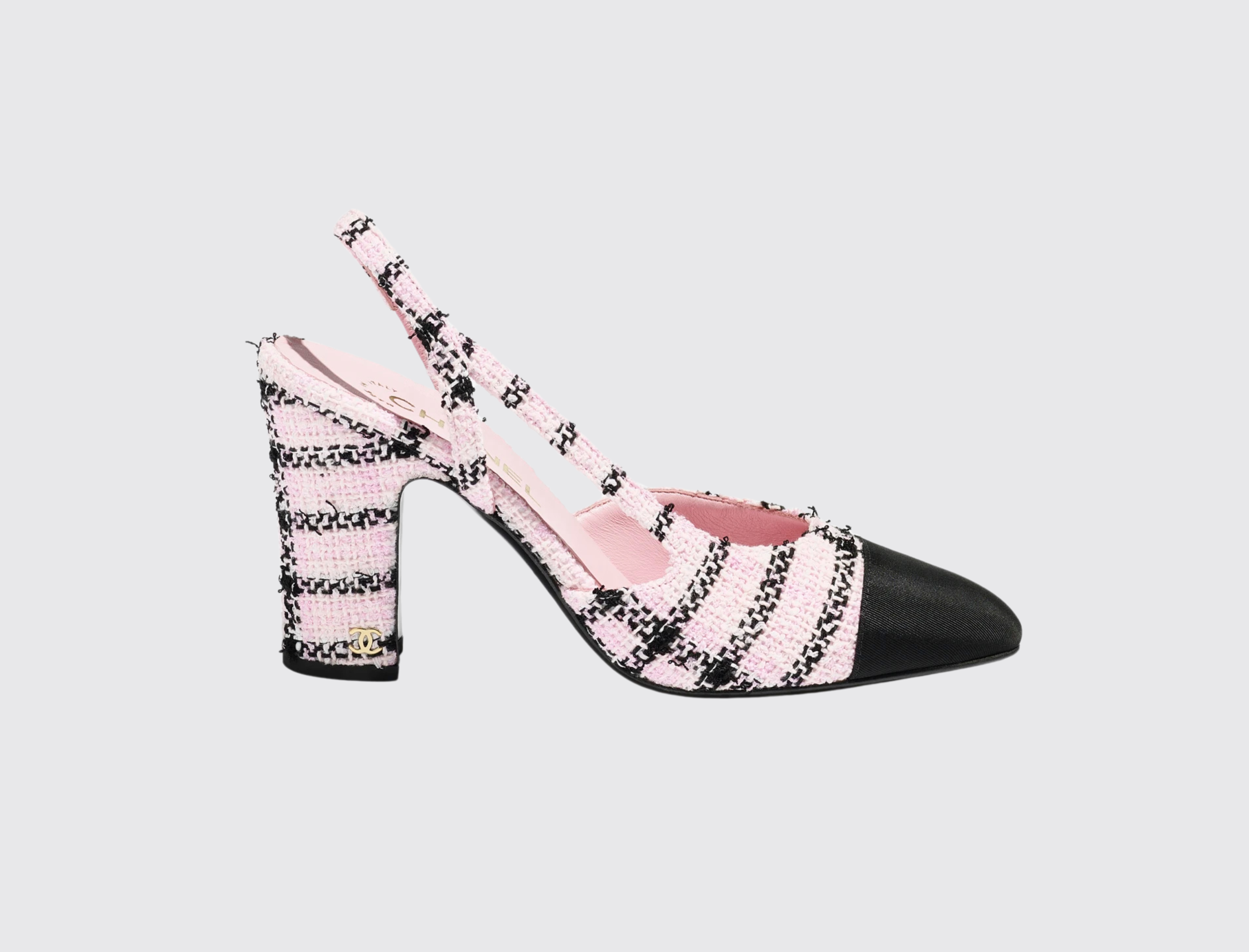 Tweed Panel Slingback Pumps Chanel Vivent – VIVENT