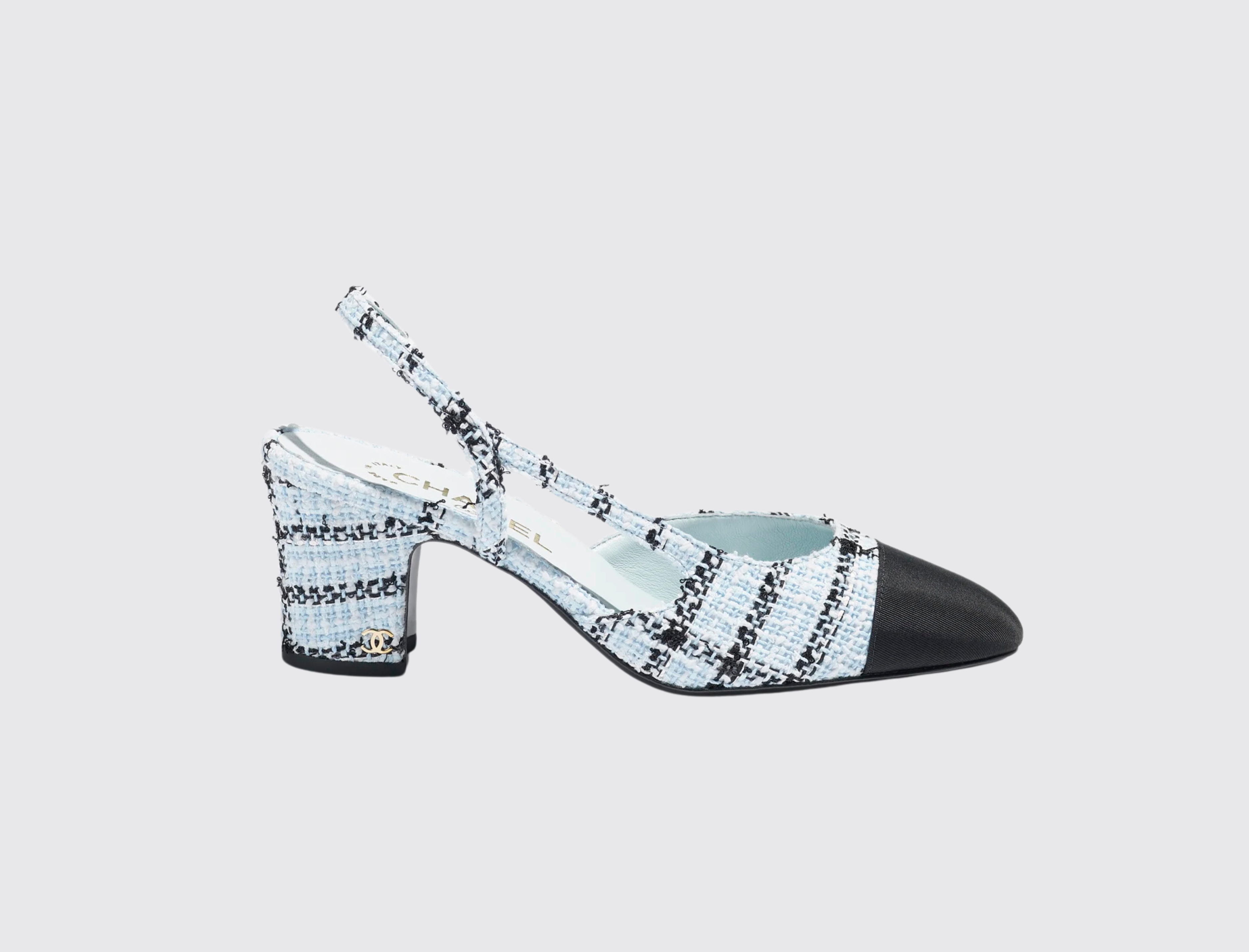 Tweed Panel Slingback Pumps Chanel Vivent – VIVENT