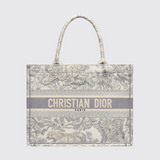 Dior Book Tote Medium Bag in Ecrue et Grise