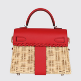 Mini Kelly "Picnic" in Rouge De Coeur