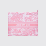 Dioriviera Zipped Pouch in Blanc et Rose