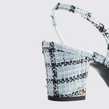 Tweed Panel Slingback Pumps