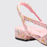 Glittered Tweed Slingbacks