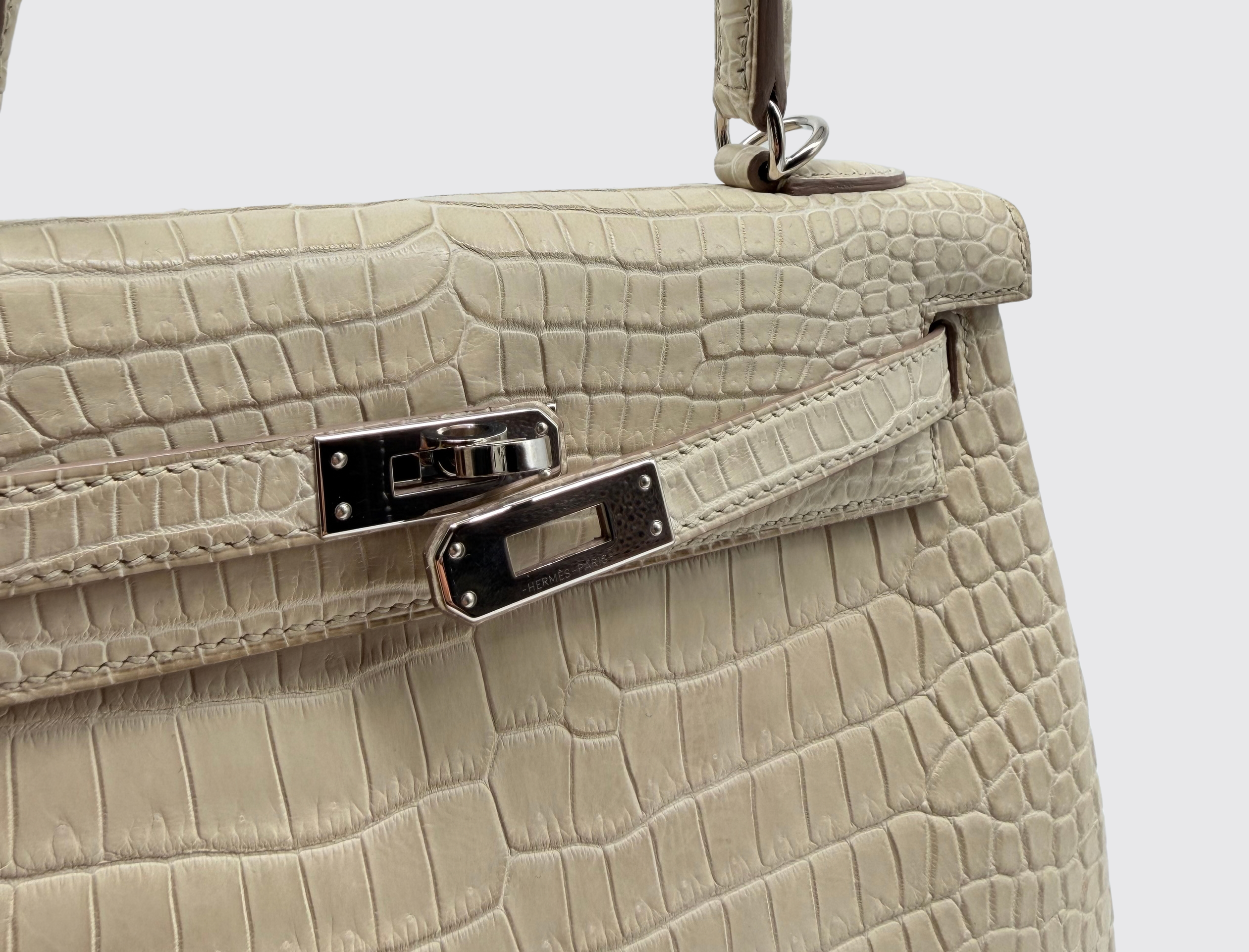 Pre-owned Hermès Kelly 25 in Beton, image 10