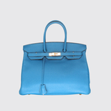 Preloved Birkin 35 in Blue Lzmir