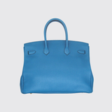 Preloved Birkin 35 in Blue Lzmir