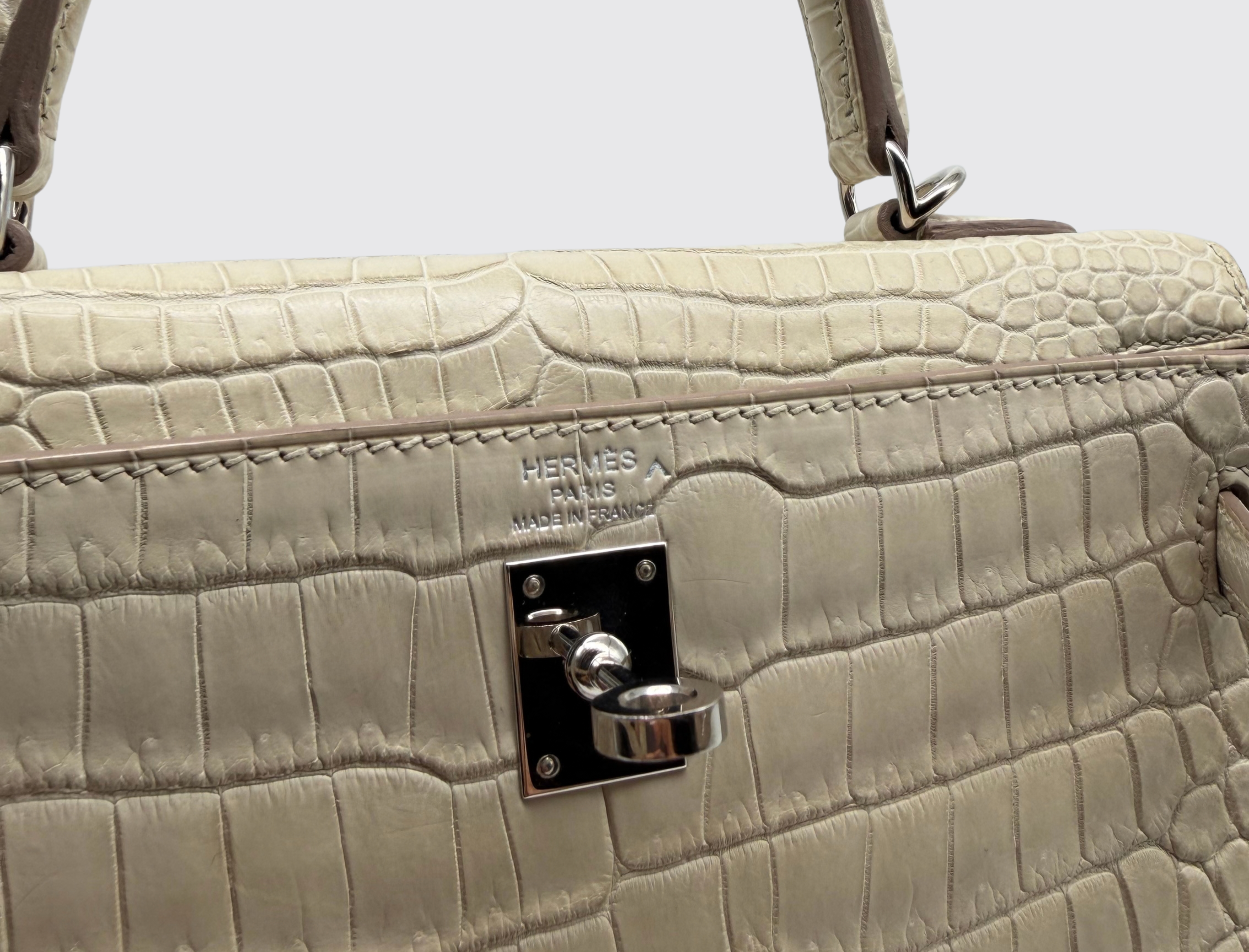 Pre-owned Hermès Kelly 25 in Beton, image 11