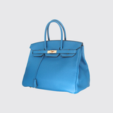 Preloved Birkin 35 in Blue Lzmir