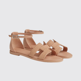 Santorini Sandals in Beige Perlino